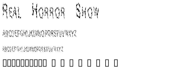 Real Horror Show font